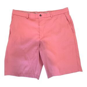 Calloway Men's Golf Shorts Coral Salmon Performance Stretch 4 Pockets Pin Dot
